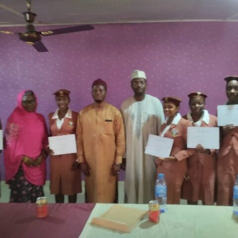 Delegates from Nigerian Energy Commission with the 2nd Prize Winners at Presentation at Federal Government Girls’ College Bwari, Abuja
